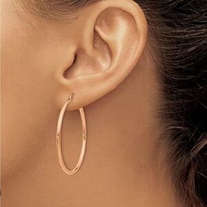 Rose gold hoop earrings